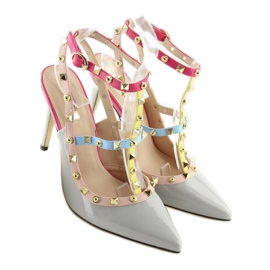 Lodičky na špendlíku s šedými cvočky 1381 šedá 1