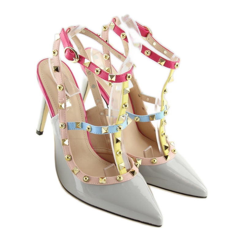 Lodičky na špendlíku s šedými cvočky 1381 šedá 1