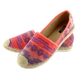Dámské espadrilky Fluo 3051 Fushia oranžový 2