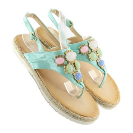 Sandály s mátovými kamínky 3072 mint modrý 2 Sandály s mátovými kamínky 3072 mint modrý 2
