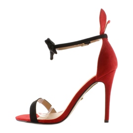 Sandály na špendlíku s ušima ZJ-15P Červené 2 Sandály na špendlíku s ušima ZJ-15P Červené 2