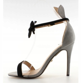 Sandály na špendlíku s ušima ZJ-15P Grey černá šedá 2