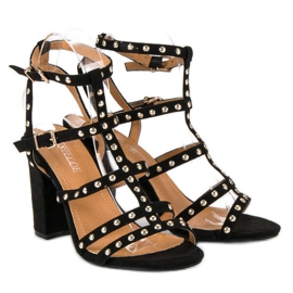 Bestelle Černé sandály na sloupku černá 1