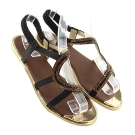 Asymetrické černé sandály 4157 Black černá 2 Asymetrické černé sandály 4157 Black černá 2