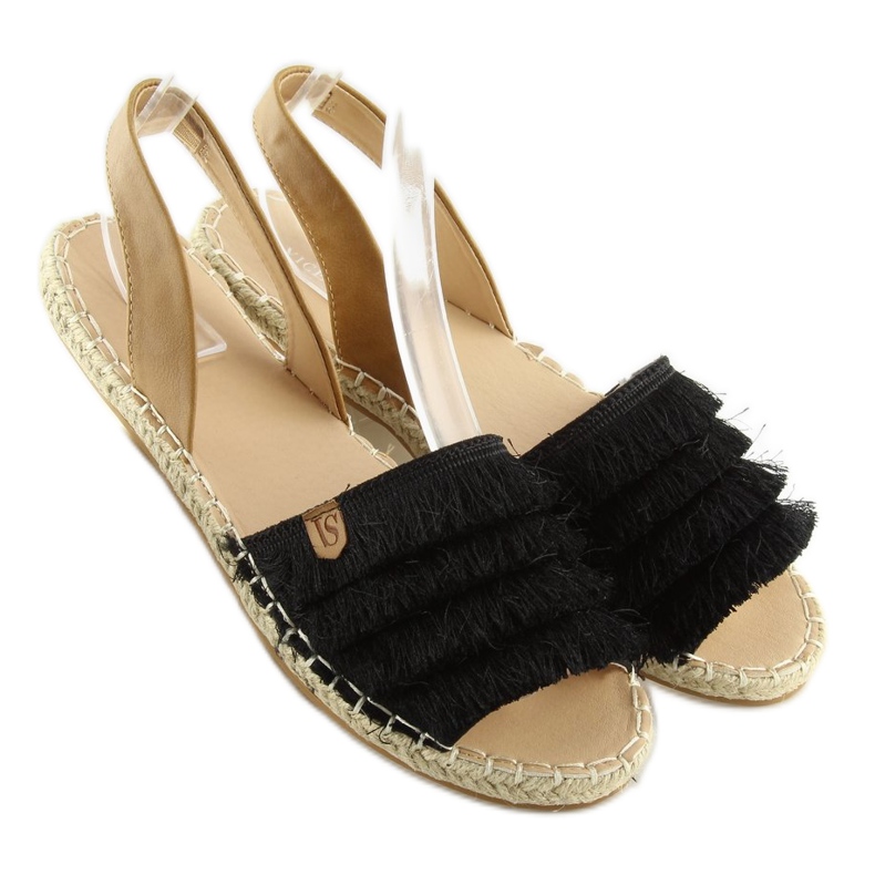 Černé espadrilky v karibském stylu 8413 černá 2