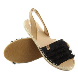 Černé espadrilky v karibském stylu 8413 černý 1