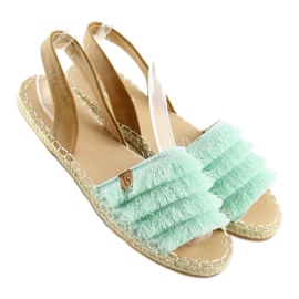 Espadrilky Mint v karibském stylu 8413 Mint zelená 2