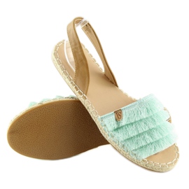 Espadrilky Mint v karibském stylu 8413 Mint zelený 1