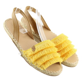 Espadrilky v karibském stylu žluté 8413 žluté žluť 2