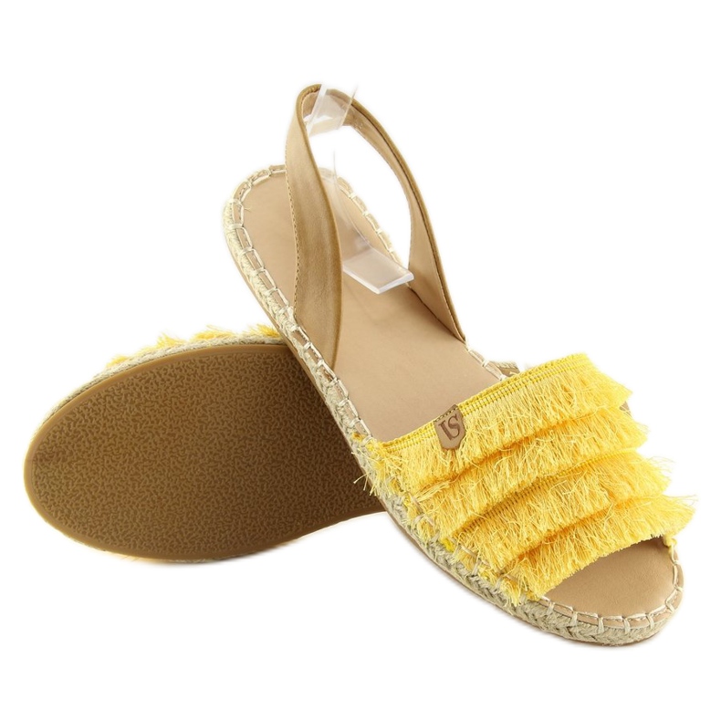 Espadrilky v karibském stylu žluté 8413 žluté žluť 1