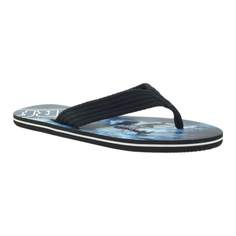 American Club Americké pánské žabky SURF černý 1