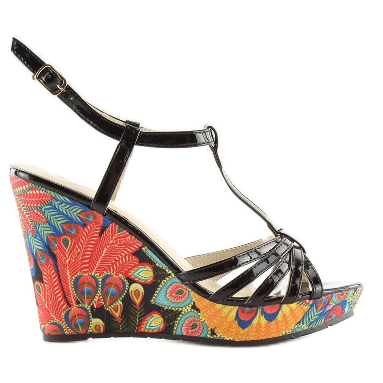 Černé černé sandály BL201 černá 1