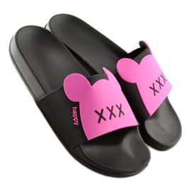 Silikonové XoXo růžové pantofle J10761B růžový 2