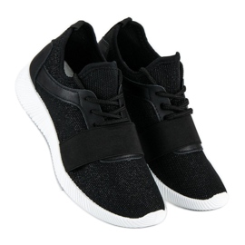 Černé nazouvací boty černý 1