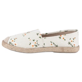 Vices Espadrilky s květinami bílý 1