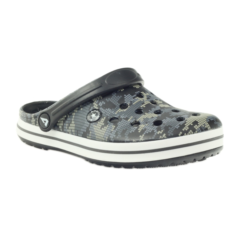 American Club Clogsy pantofle camo sandály Kroks černý šedá zelený 1
