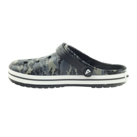 American Club Clogsy pantofle camo sandály Kroks černý šedá zelený 2