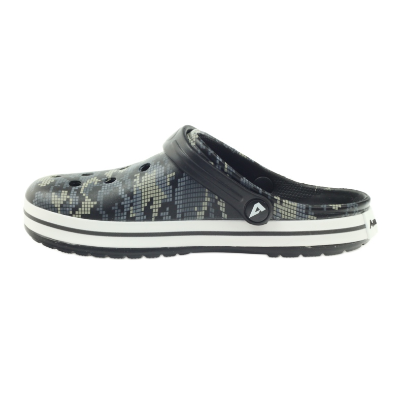 American Club Clogsy pantofle camo sandály Kroks černý šedá zelený 2