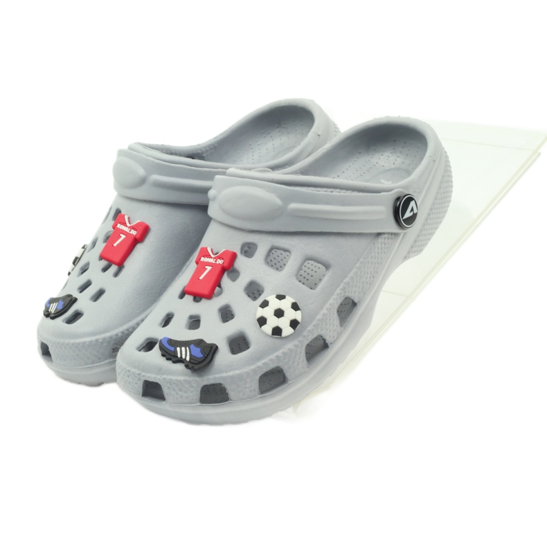 American Club Clogsy pantofle Ronaldo šedé americké šedá 4