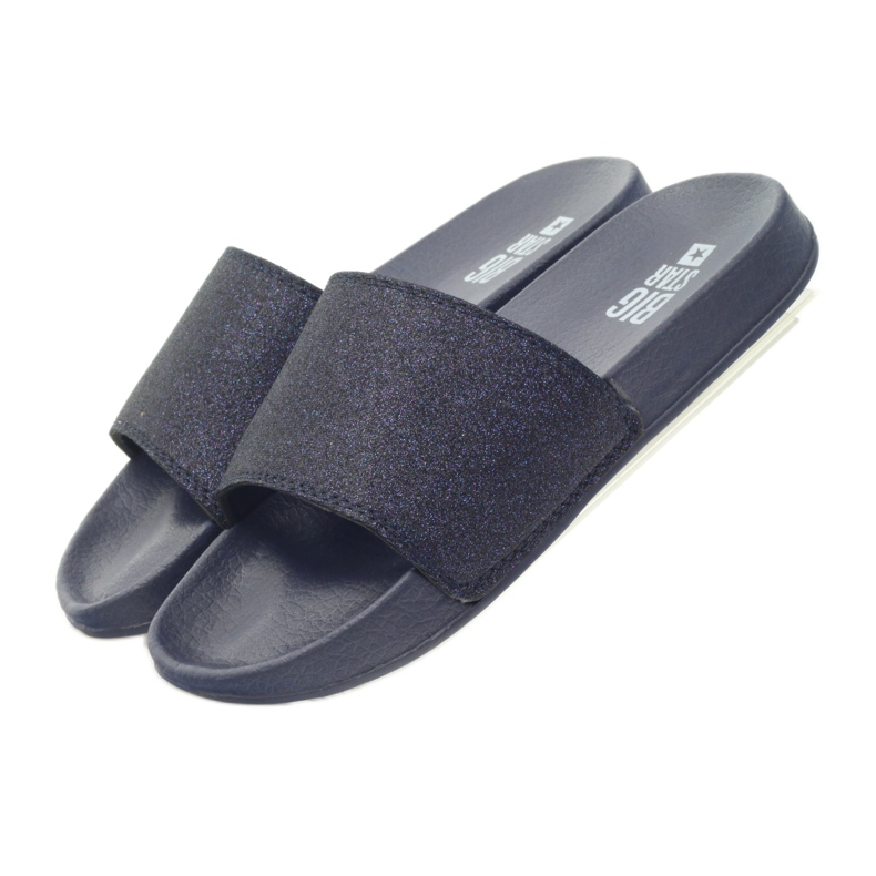 Profilové pantofle Big Star třpytky námořnická modrá 4