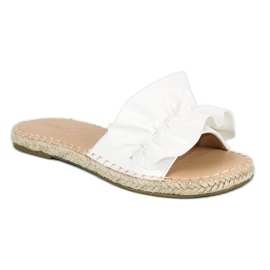 Vices Bílé flip espadrilky svěráky bílý 4