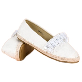 VICES semišové espadrilky bílý 6