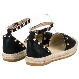 Fama Černé sandály Espadrilles černá 2