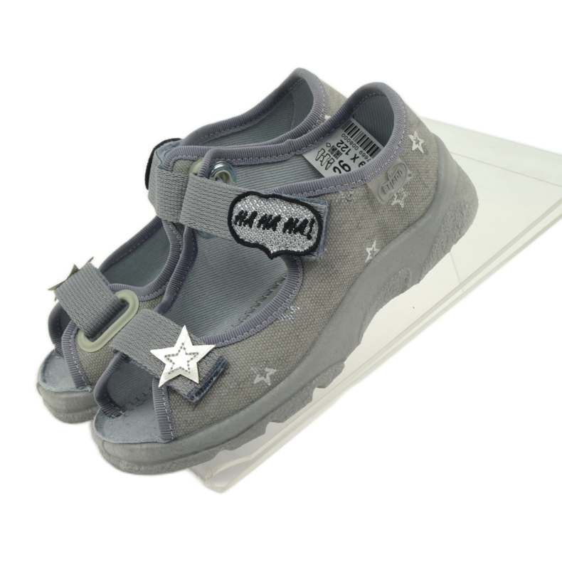 Dívčí sandály Befado 969y122 šedé šedá 5