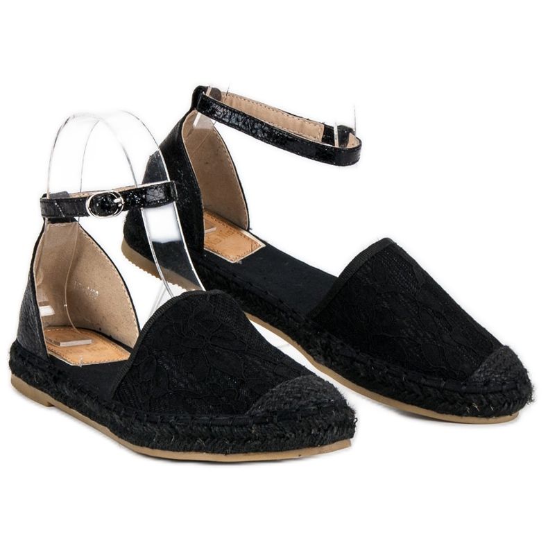 Nio Nio Krajkové espadrilky černý 1