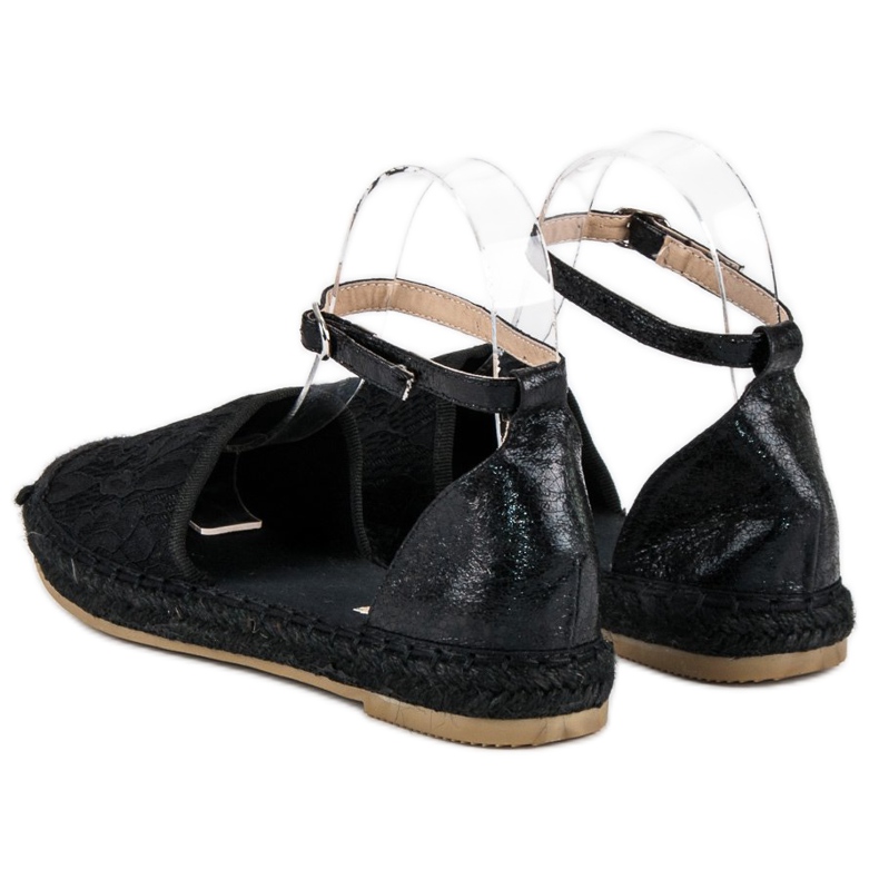 Nio Nio Krajkové espadrilky černý 2