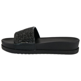 Stylové černé pantofle černá 1