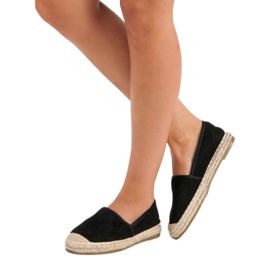 Bestelle Prolamované černé espadrilky černá 2