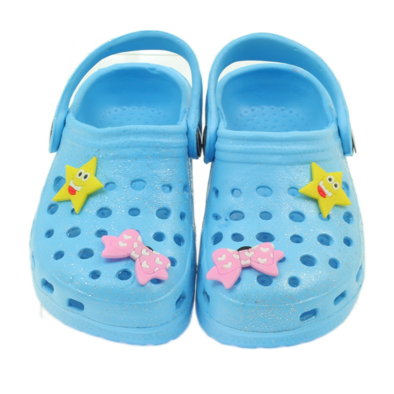 American Club Americké modré háčkované pantofle modrý 3