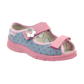 Chlapecké sandály Befado 969x093 šedé šedá růžový 1