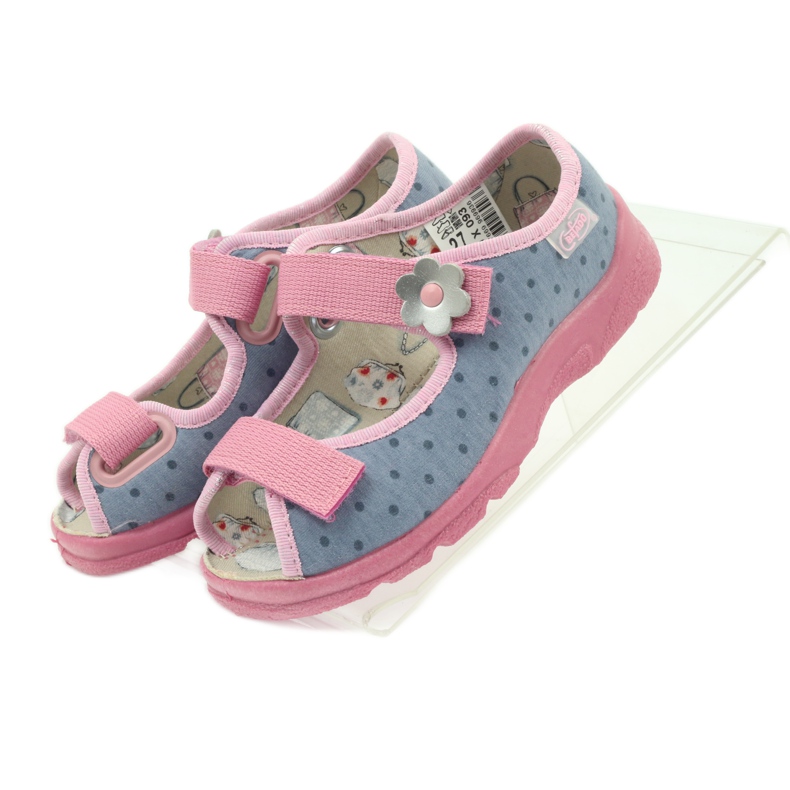 Chlapecké sandály Befado 969x093 šedé šedá růžový 4