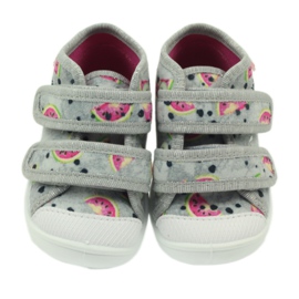 Tenisky pantofle z Befado šedých vodních melounů šedá zelená růžový 3