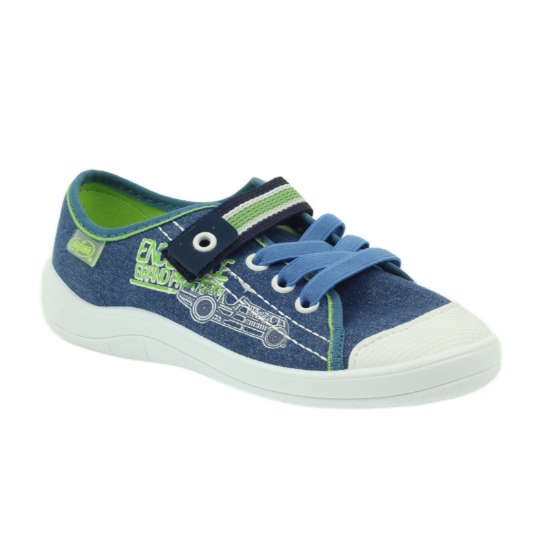 Pantofle chlapecké Sneakers Befado 251x093 modrý zelený námořnická modř 1