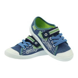 Pantofle chlapecké Sneakers Befado 251x093 modrý zelený námořnická modř 3