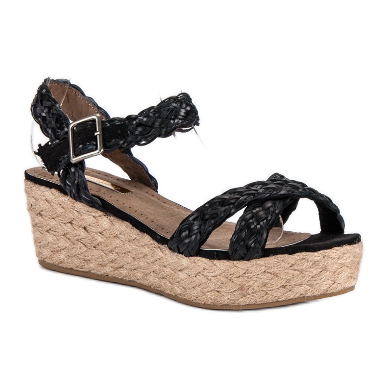 Corina Černé espadrilkové sandály černý 1