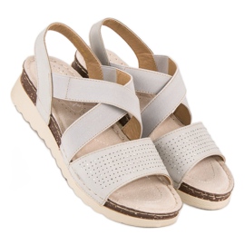 Vinceza Nazouvací vincezové sandály hnědý šedá vícebarevný 1