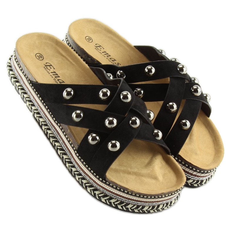 Černé espadrilky BV-418 černé černý 2