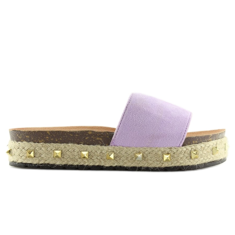 Fialové espadrilky LS51 L. FIALOVÉ pantofle fialová 1