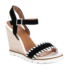 Sweet Shoes Černé espadrilky na klínech černý 1