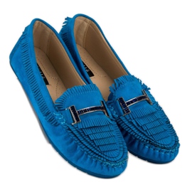 Tullo Módní boho mokasíny modrý 5