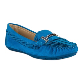 Tullo Módní boho mokasíny modrý 2