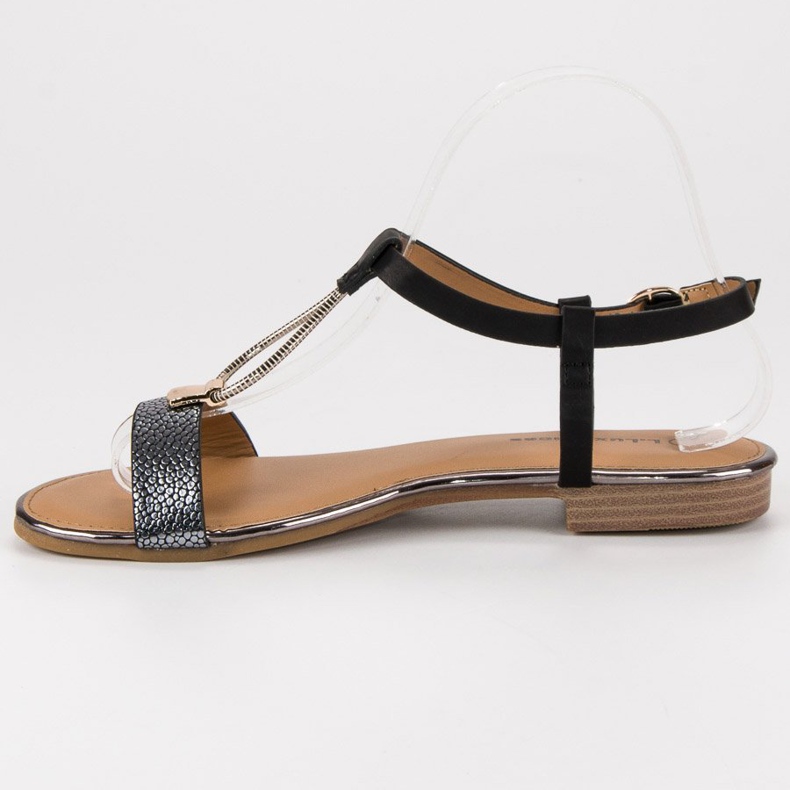 L. Lux. Shoes Černé ploché sandály černý 1