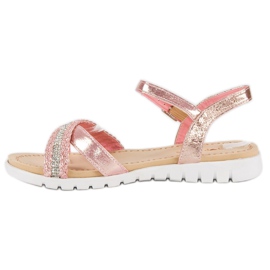 Top Shoes Růžové ploché sandály růžový 2