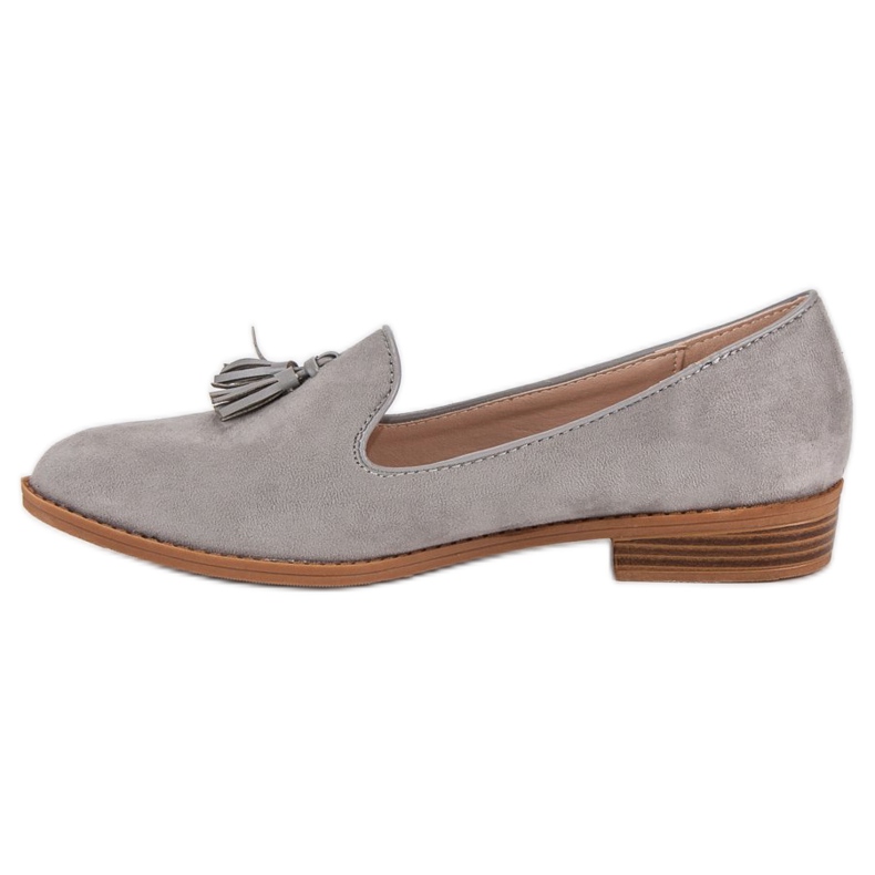 SDS Módní semišové lordy šedá 1