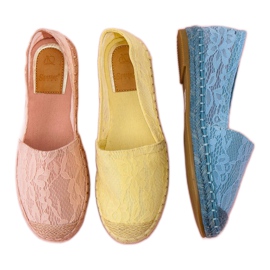 Seastar Žluté krajkové espadrilky žluť 1