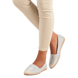 Třpytivé espadrilky šedá 2